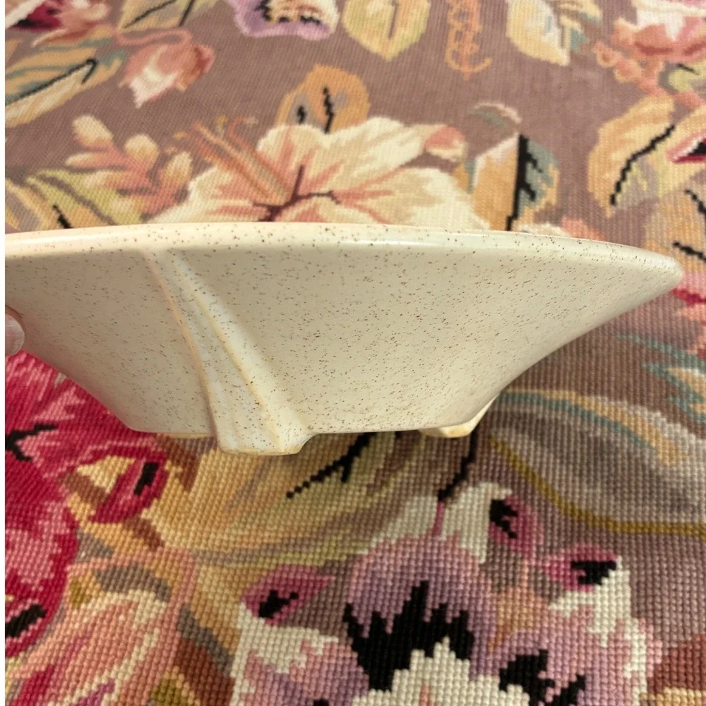 Vintage USA Pottery Footed Bowl 9